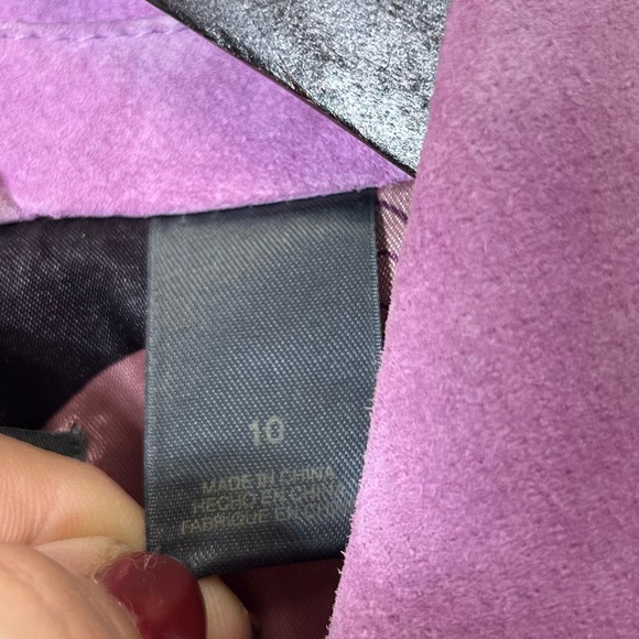 Liz Claiborne Light Purple Suede Jacket Size 10 - Picture 9 of 13